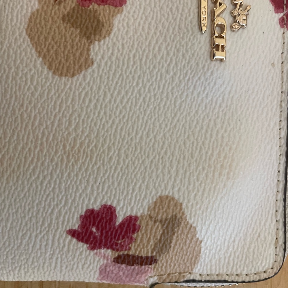 Coach Floral Wristlet in Cream and Pink - Picture 3 of 7